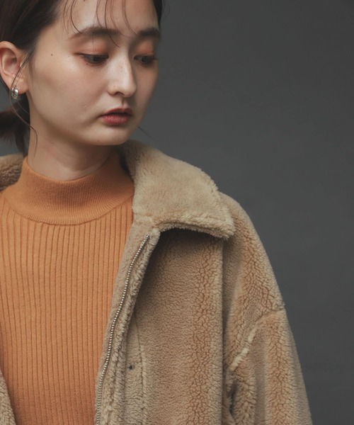 SENSE OF PLACE by URBAN RESEARCH(センスオブプレイスバイアーバンリサーチ)の「ボアブルゾン(ブルゾン・レディース・ブラック/ベージュ/アイボリー・ONE)」の14枚目の写真