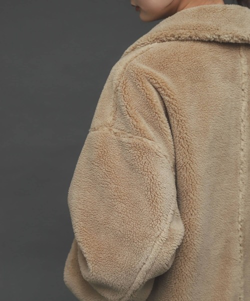 SENSE OF PLACE by URBAN RESEARCH(センスオブプレイスバイアーバンリサーチ)の「ボアブルゾン(ブルゾン・レディース・ブラック/ベージュ/アイボリー・ONE)」の18枚目の写真