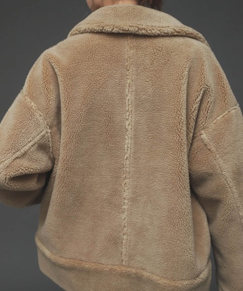 SENSE OF PLACE by URBAN RESEARCH(センスオブプレイスバイアーバンリサーチ)の「ボアブルゾン(ブルゾン・レディース・ブラック/ベージュ/アイボリー・ONE)」の12枚目の写真