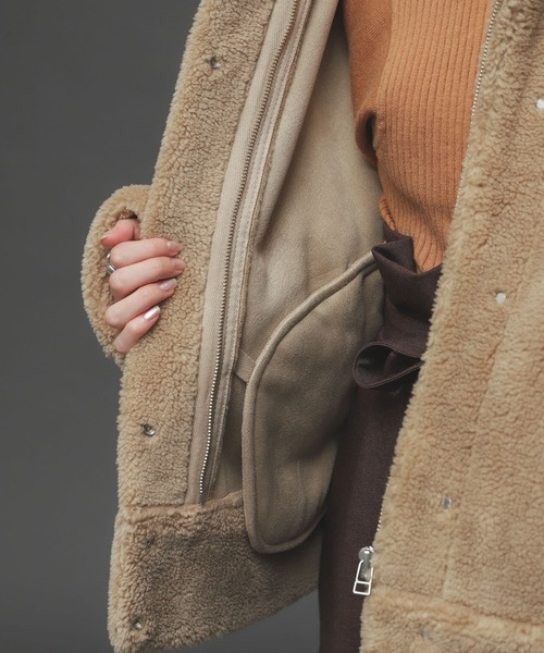 SENSE OF PLACE by URBAN RESEARCH(センスオブプレイスバイアーバンリサーチ)の「ボアブルゾン(ブルゾン・レディース・ブラック/ベージュ/アイボリー・ONE)」の6枚目の写真