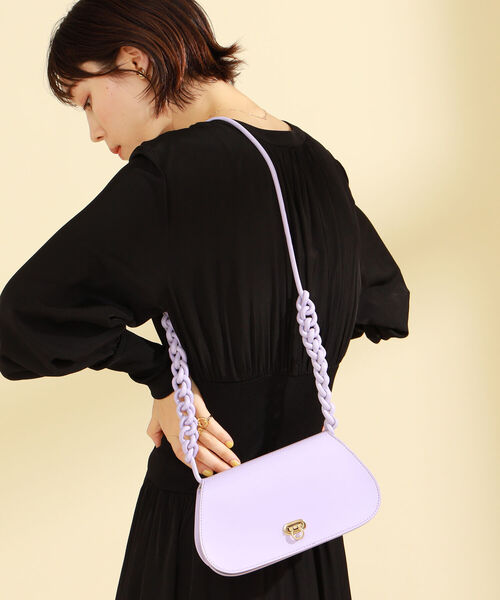 Ray BEAMS（レイビームス）の「Ray BEAMS / オーバル ミニ バッグ（トートバッグ・レディース・ブラック/オレンジ/ラベンダー・ONE SIZE）」の8枚目の写真