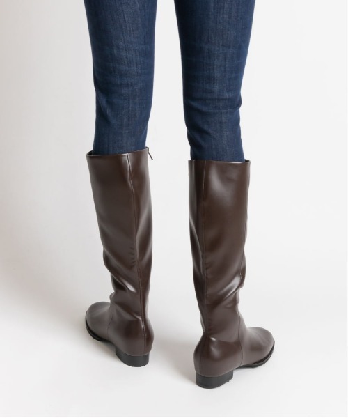 RANDA（ランダ）の「ストレスフリー/晴雨兼用 ソフト ローヒールロングブーツ（ブーツ・レディース・ブラック/ダークブラウン・S/M/L/LL）」の11枚目の写真