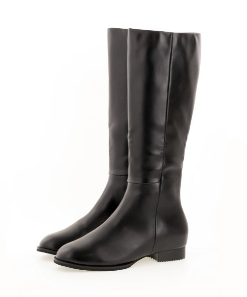 RANDA（ランダ）の「ストレスフリー/晴雨兼用 ソフト ローヒールロングブーツ（ブーツ・レディース・ブラック/ダークブラウン・S/M/L/LL）」の4枚目の写真