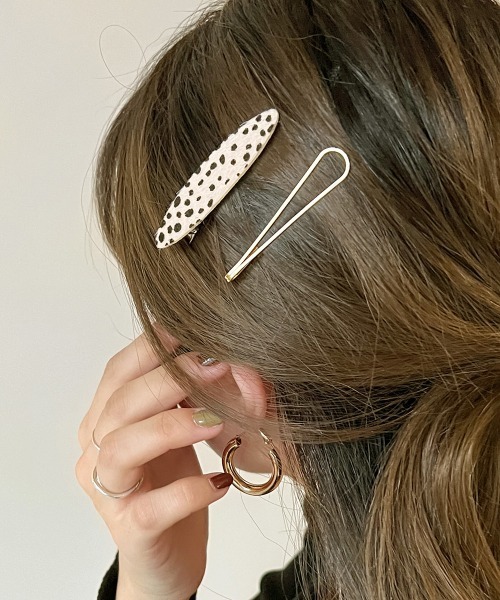 ⓝⓔⓦ【ダルメシアン柄シフォン】ベビーヘアクリップ　キッズヘアクリップ　ヘアゴム ⓝⓔⓦ【ダルメシアン柄シフォン】ベビーヘアクリップ キッズヘア