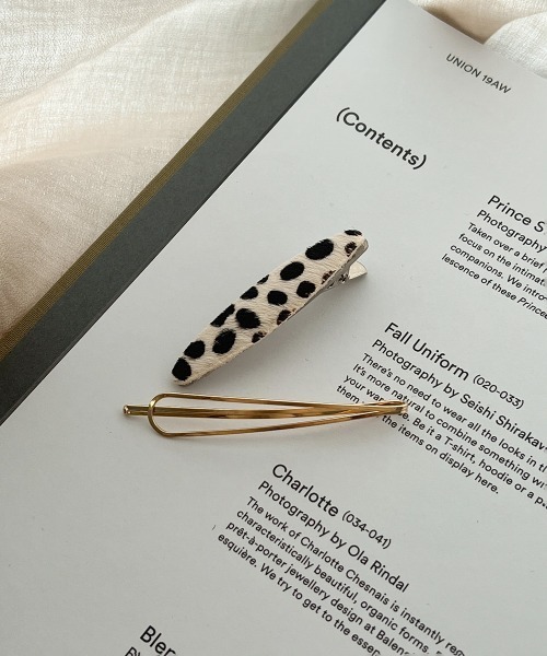 ダルメシアンヘアクリップセット（バレッタ/ヘアクリップ）｜Bab（バブ