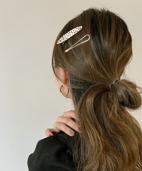 ダルメシアンヘアクリップセット（バレッタ/ヘアクリップ）｜Bab（バブ