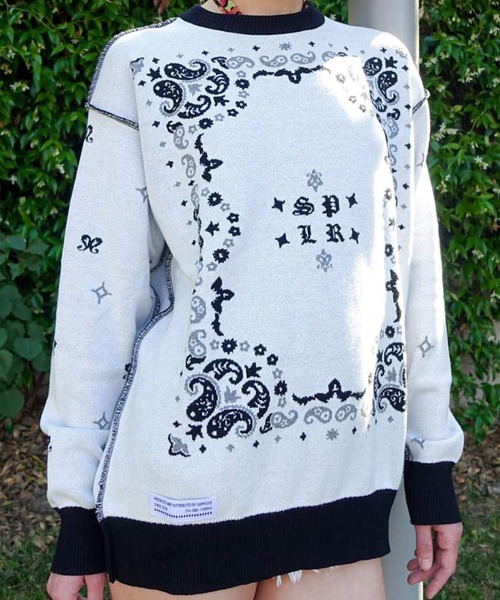 SUPPLIER PAISLEY CREW KNIT / サプライヤー ペイズリー クルーニット