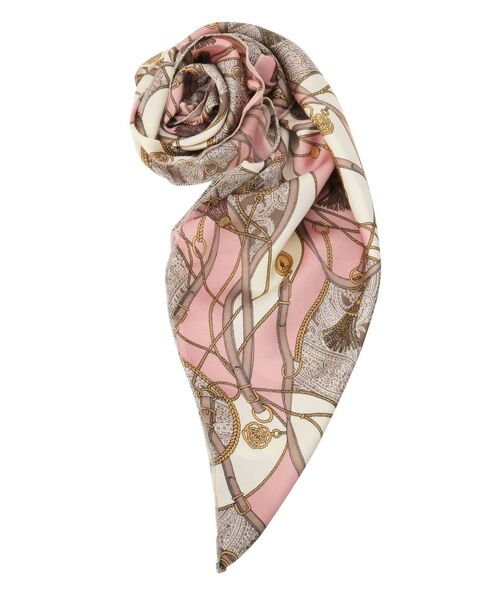 RESEXXY（リゼクシー）の「チェーンパターンスカーフ（バンダナ/スカーフ・レディース・ベージュ/ピンク・FREE）」の2枚目の写真