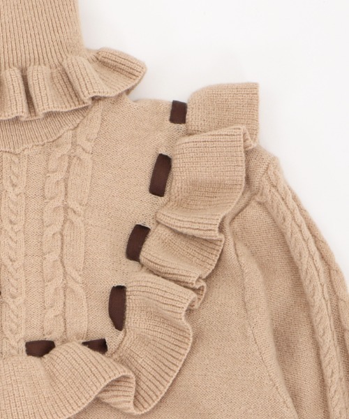 axes femme（アクシーズファム）の「ヨークリボンフリルニットＰＯ（ニット/セーター・キッズ・ブルーグレー/モカ・XXX-LARGE/XX-LARGE/X-LARGE）」の20枚目の写真