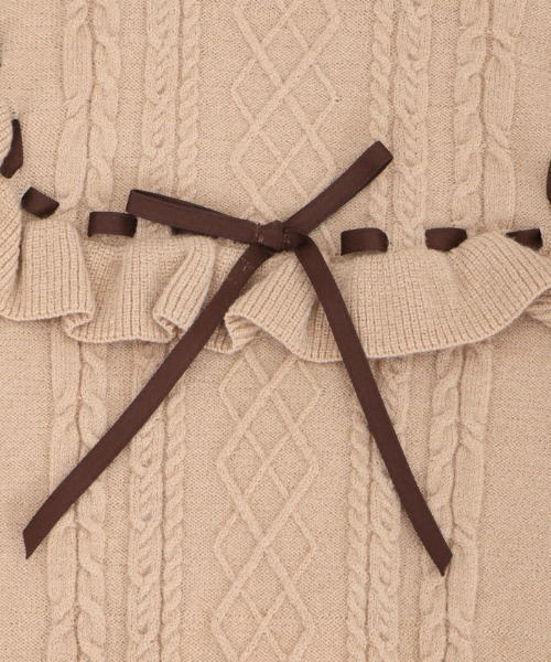 axes femme（アクシーズファム）の「ヨークリボンフリルニットＰＯ（ニット/セーター・キッズ・ブルーグレー/モカ・XXX-LARGE/XX-LARGE/X-LARGE）」の21枚目の写真