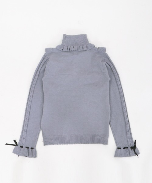 axes femme（アクシーズファム）の「ヨークリボンフリルニットＰＯ（ニット/セーター・キッズ・ブルーグレー/モカ・XXX-LARGE/XX-LARGE/X-LARGE）」の8枚目の写真