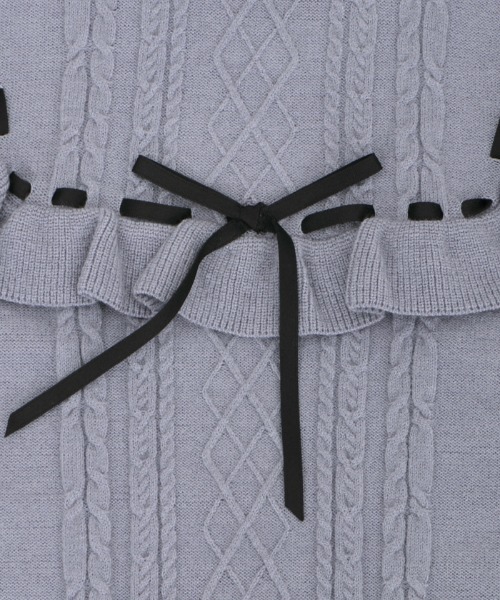 axes femme（アクシーズファム）の「ヨークリボンフリルニットＰＯ（ニット/セーター・キッズ・ブルーグレー/モカ・XXX-LARGE/XX-LARGE/X-LARGE）」の12枚目の写真