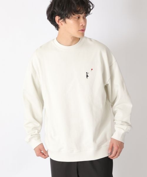 LOWRYS FARM(ローリーズファーム)の「BRANDALISEDコラボバンクシー2 261809(スウェット・メンズ・パープル/グレー/ブルー/グリーン・MEDIUM/LARGE)」の2枚目の写真