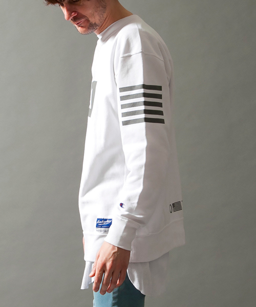 MONKEY TIME（モンキータイム）の「＜monkey time × Champion＞ ∴ RW/CREW ref/スウェット◆（スウェット・メンズ・ホワイト/ブラック・SMALL/LARGE/MEDIUM）」の14枚目の写真