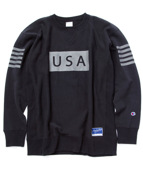 MONKEY TIME（モンキータイム）の「＜monkey time × Champion＞ ∴ RW/CREW ref/スウェット◆（スウェット・メンズ・ホワイト/ブラック・SMALL/LARGE/MEDIUM）」の13枚目の写真