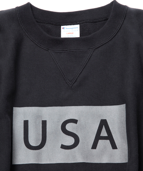 MONKEY TIME（モンキータイム）の「＜monkey time × Champion＞ ∴ RW/CREW ref/スウェット◆（スウェット・メンズ・ホワイト/ブラック・SMALL/LARGE/MEDIUM）」の4枚目の写真