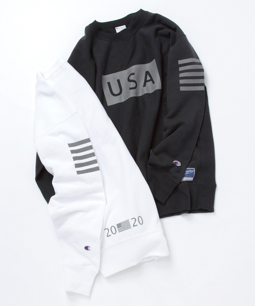 MONKEY TIME（モンキータイム）の「＜monkey time × Champion＞ ∴ RW/CREW ref/スウェット◆（スウェット・メンズ・ホワイト/ブラック・SMALL/LARGE/MEDIUM）」の6枚目の写真