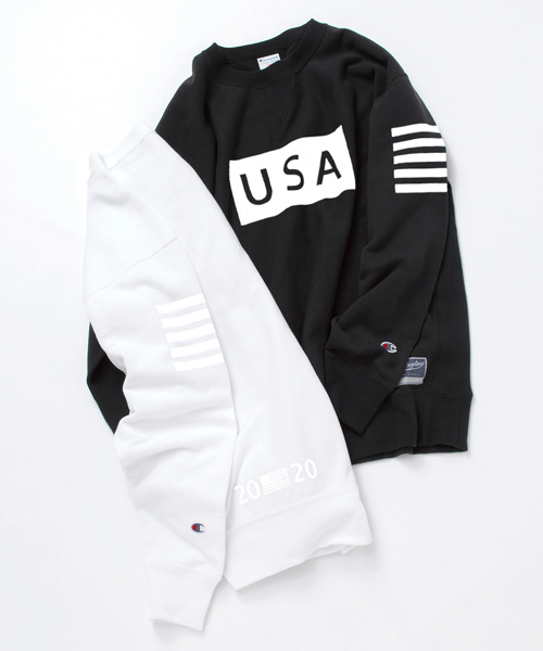 MONKEY TIME（モンキータイム）の「＜monkey time × Champion＞ ∴ RW/CREW ref/スウェット◆（スウェット・メンズ・ホワイト/ブラック・SMALL/LARGE/MEDIUM）」の7枚目の写真