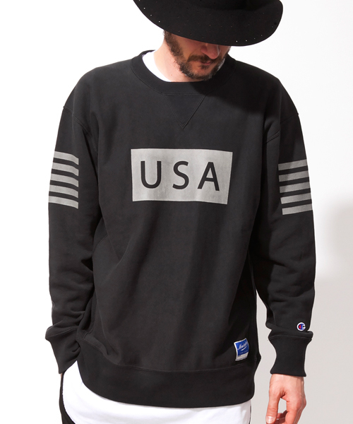 MONKEY TIME（モンキータイム）の「＜monkey time × Champion＞ ∴ RW/CREW ref/スウェット◆（スウェット・メンズ・ホワイト/ブラック・SMALL/LARGE/MEDIUM）」の18枚目の写真