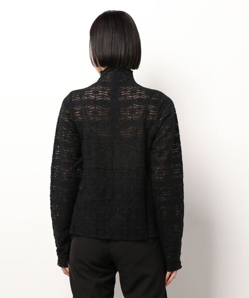 zootie(ズーティー)の「刺繍起毛レース メロウハイネックトップス(Tシャツ/カットソー・レディース・ブラック/オフホワイト・M)」の13枚目の写真