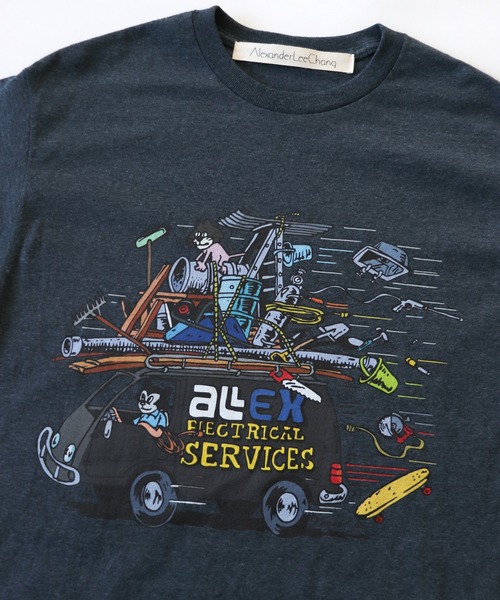 AlexanderLeeChang（アレキサンダーリーチャン）の「AlexanderLeeChang アレキサンダーリーチャン / ELECT T グラフィックプリントビッグシルエットTシャツ / AC012207（Tシャツ/カットソー・メンズ・ホワイト/ライム/チャコール・2/4/3）」の13枚目の写真