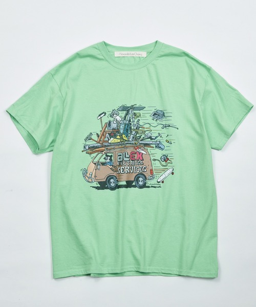 AlexanderLeeChang（アレキサンダーリーチャン）の「AlexanderLeeChang アレキサンダーリーチャン / ELECT T グラフィックプリントビッグシルエットTシャツ / AC012207（Tシャツ/カットソー・メンズ・ホワイト/ライム/チャコール・2/4/3）」の14枚目の写真
