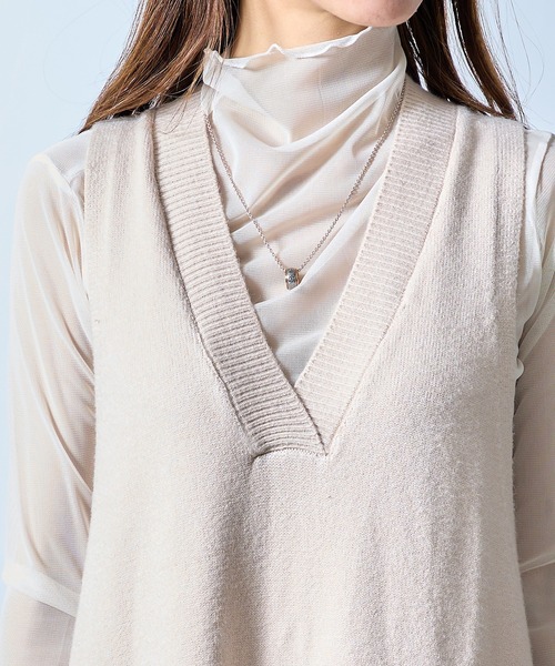 MAISON BREEZE（メゾンブリーズ）の「【MAISON BREEZE】ボトルネックシアーカットソー KNF（Tシャツ/カットソー・レディース・ホワイト/ブラック/グレー/アイボリー・FREE）」の8枚目の写真