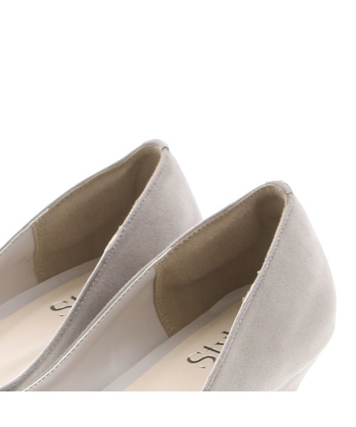 JELLY BEANS（ジェリービーンズ）の「【WEB限定】プレーンアーモンドトゥパンプス(217-217)JELLY BEANS(ジェリービーンズ)（パンプス・レディース・ライトグレー/ブラック/ブラック系その他・23/22.5/25/24.5/24/23.5/22）」の8枚目の写真