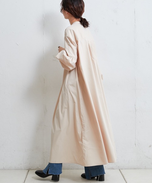 【ZOZOTOWN限定】バンドカラー高密度ブロードギャザーワンピース