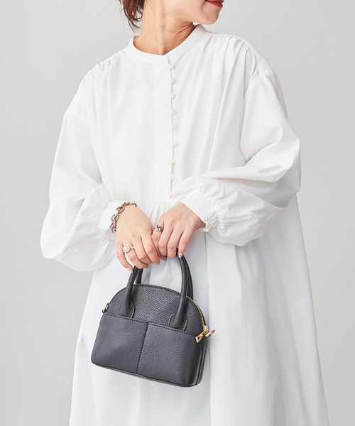 【ZOZOTOWN限定】バンドカラー高密度ブロードギャザーワンピース