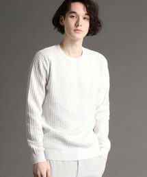 MONSIEUR NICOLE | ジオメトリックジャカード　クルーネックニット(ニット/セーター)