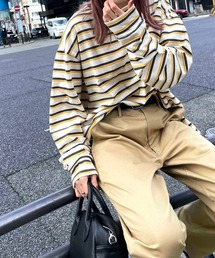 CANAL JEAN | RED CHOP WORKS(レッドチョップワークス) マルチボーダーロングTシャツ(Tシャツ/カットソー)