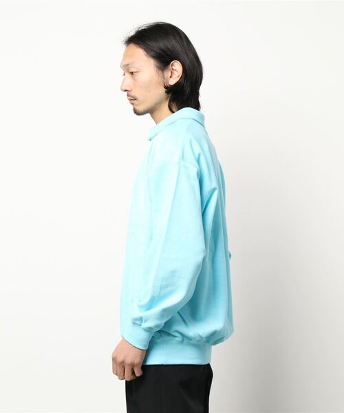 SPINNS（スピンズ）の「【ゆったりシルエット】インサイドアウト TLR刺繍ロゴカラーポロシャツ（ポロシャツ・メンズ・ブラック/サックスブルー/イエロー/グリーン・ONESIZE）」の5枚目の写真