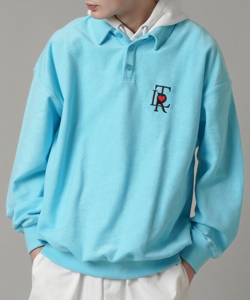 SPINNS（スピンズ）の「【ゆったりシルエット】インサイドアウト TLR刺繍ロゴカラーポロシャツ（ポロシャツ・メンズ・ブラック/サックスブルー/イエロー/グリーン・ONESIZE）」の4枚目の写真