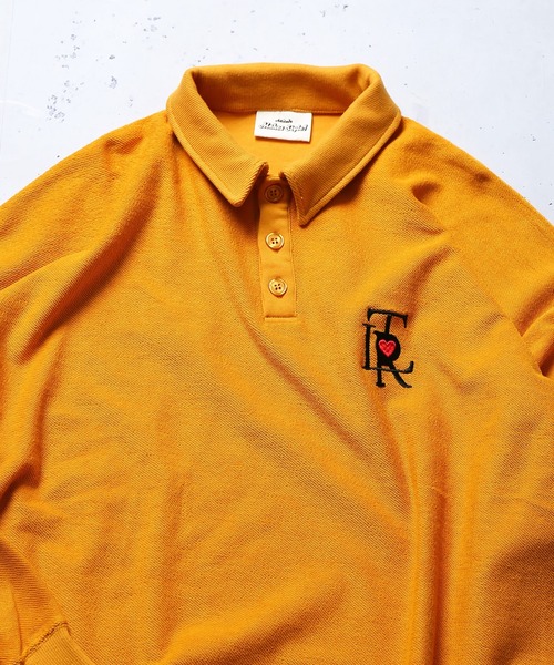 SPINNS（スピンズ）の「【ゆったりシルエット】インサイドアウト TLR刺繍ロゴカラーポロシャツ（ポロシャツ・メンズ・ブラック/サックスブルー/イエロー/グリーン・ONESIZE）」の19枚目の写真