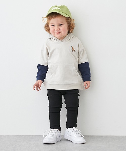 petit main(プティマイン)の「ストレッチストレートパンツ(チノパンツ・キッズ・ブラック/ベージュ/アイボリー・80cm/90cm/110cm/100cm/120cm/130cm)」の3枚目の写真