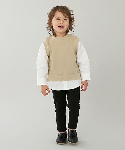 petit main(プティマイン)の「ストレッチストレートパンツ(チノパンツ・キッズ・ブラック/ベージュ/アイボリー・80cm/90cm/110cm/100cm/120cm/130cm)」の20枚目の写真