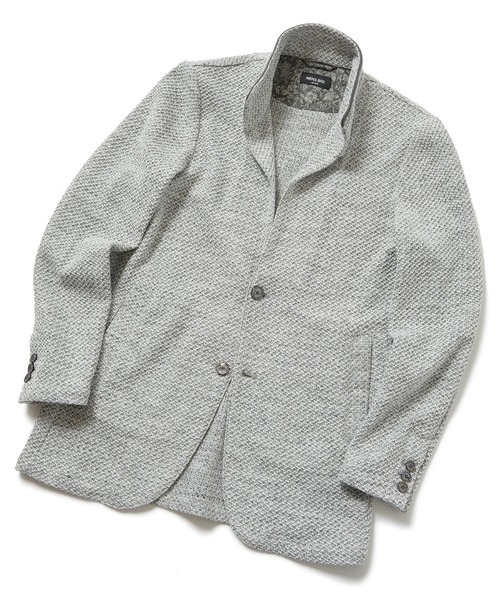 MEN'S BIGI（メンズビギ）の「ムリネジャガードスタンドカラージャケット（ブルゾン・メンズ・グレー/ブルー・02/04/01/03）」の9枚目の写真