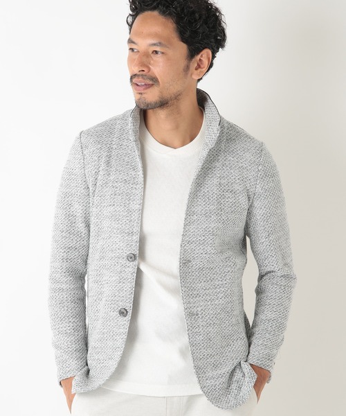 MEN'S BIGI（メンズビギ）の「ムリネジャガードスタンドカラージャケット（ブルゾン・メンズ・グレー/ブルー・02/04/01/03）」の3枚目の写真