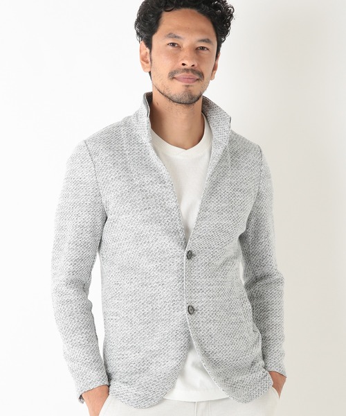 MEN'S BIGI（メンズビギ）の「ムリネジャガードスタンドカラージャケット（ブルゾン・メンズ・グレー/ブルー・02/04/01/03）」の5枚目の写真