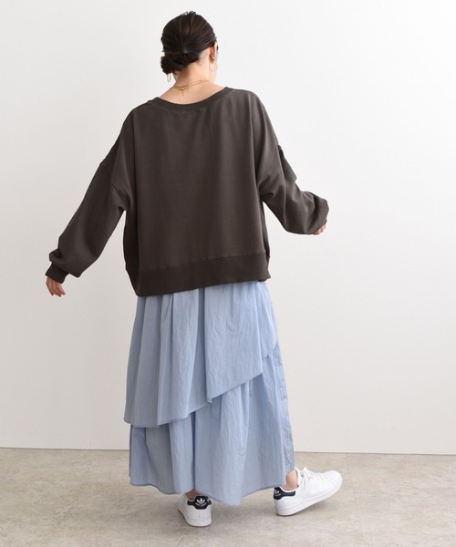 LHELBIE(レルビエ)の「SUSTAINABLE アシメティアードスカート(スカート・レディース・ライトブルー/ブラック/レッド・M)」の9枚目の写真