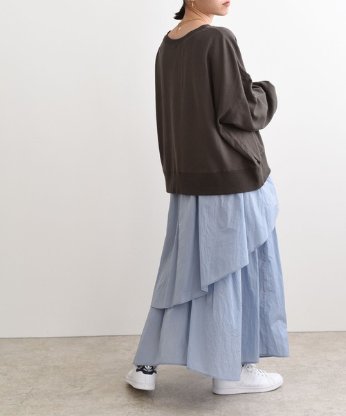 LHELBIE(レルビエ)の「SUSTAINABLE アシメティアードスカート(スカート・レディース・ライトブルー/ブラック/レッド・M)」の17枚目の写真