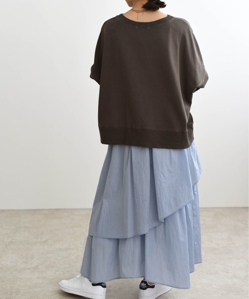 LHELBIE(レルビエ)の「SUSTAINABLE アシメティアードスカート(スカート・レディース・ライトブルー/ブラック/レッド・M)」の21枚目の写真