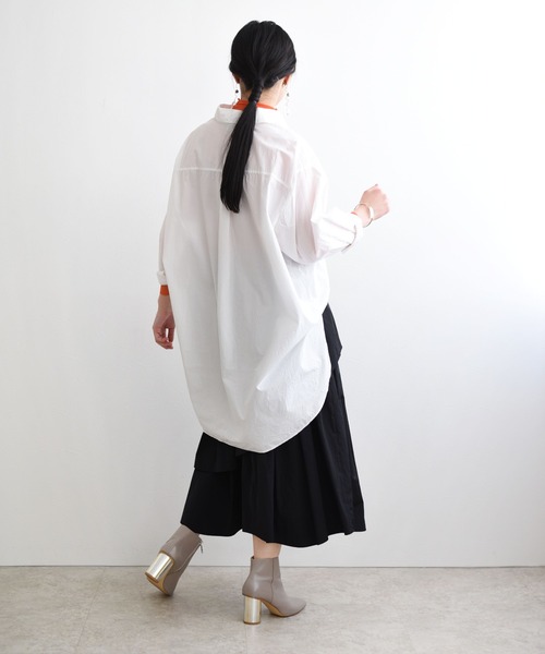 LHELBIE(レルビエ)の「SUSTAINABLE アシメティアードスカート(スカート・レディース・ライトブルー/ブラック/レッド・M)」の19枚目の写真