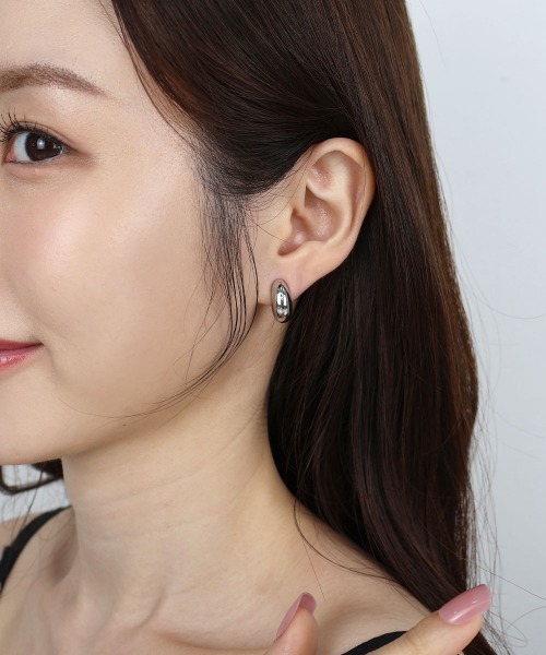 セール】メタル ぷっくり クリップイヤリング（イヤリング）｜CEMONEMO