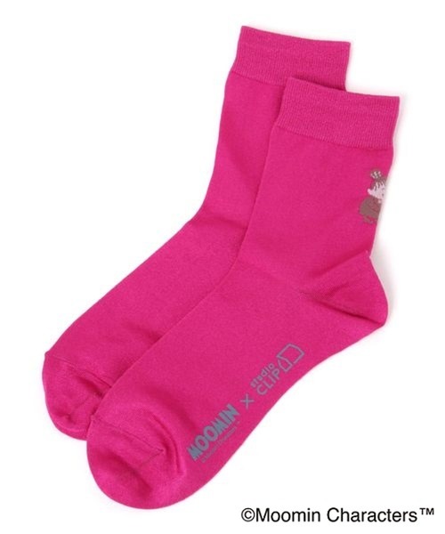 studio CLIP（スタディオクリップ）の「ポイントジャガードソックス〔MOOMINコラボ〕（ソックス/靴下・レディース・ブルー/ピンク/グリーン・FREE）」の3枚目の写真