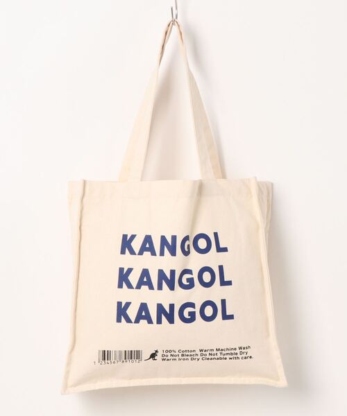KANGOL（カンゴール）の「【KANGOL/カンゴール】 マチ付き キャンバス スクエア トートバッグ（トートバッグ・メンズ・ブラック/オフホワイト/ホワイト系その他/ブラック系その他・FREE）」の10枚目の写真