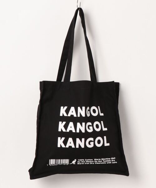 KANGOL（カンゴール）の「【KANGOL/カンゴール】 マチ付き キャンバス スクエア トートバッグ（トートバッグ・メンズ・ブラック/オフホワイト/ホワイト系その他/ブラック系その他・FREE）」の11枚目の写真