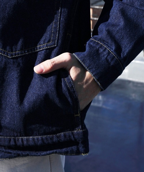 ８(eight)（エイト）の「デニムジャケット（デニムジャケット・メンズ・キナリ/ブラック/インディゴブルー/ブルー系その他/ワンウォッシュ・X-LARGE/MEDIUM/LARGE）」の12枚目の写真
