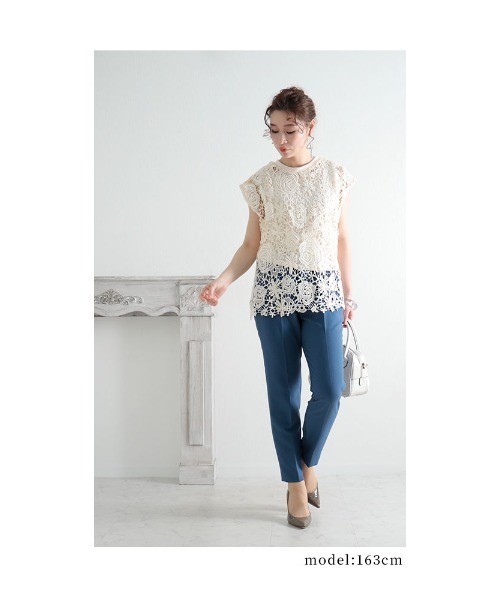 上品な花柄レーストップス♡ 上品な花柄レーストップス（Tシャツ/カットソー）｜Sawa a la